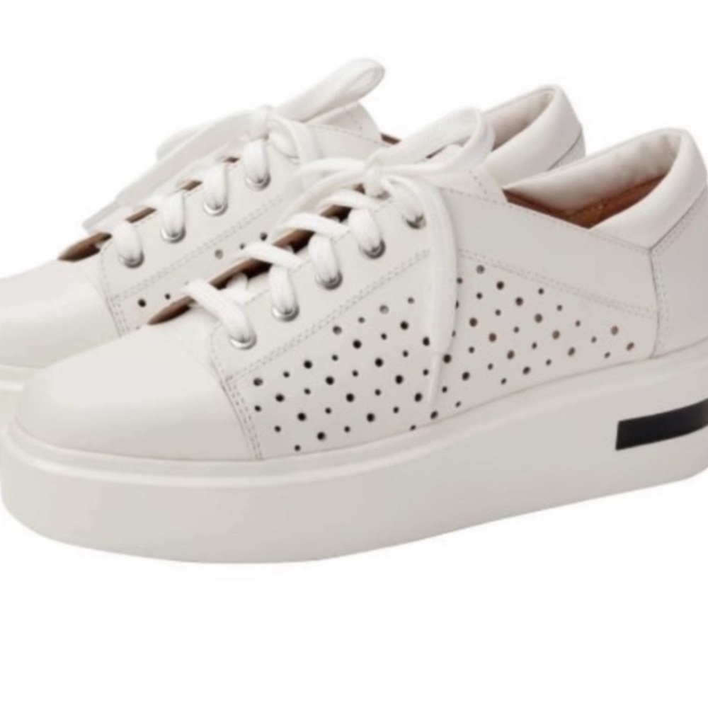 Paolo White Platform Sneakers- Size 8.5
